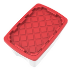Star Plastics File Box - 68 L - Red/Clear-Colour Configuration: Clear see-through base with a red lid