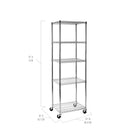 Seville Classics 5-Tier NSF Commercial Grade Steel Wire Shelving - 24" L x 18" W x 72" H -Commercial-grade steel construction