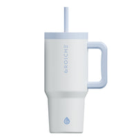 GROSCHE Aspen Insulated Water Tumbler with Handle - 32 oz. - Frost White-32oz capacity