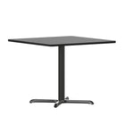 Flash Furniture 36'' Square Laminate Table Top, Black with 30'' x 30'' Table-Height Base (XUBK3636T3030)-Hospitality Table
