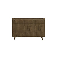 Manhattan Comfort Bradley 53.54" Mid-Century Modern Buffet Stand - Rustic Brown-Mid-Century Modern Buffet Stand for Dining and Living Room Use