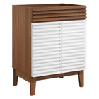 Modway Render 24" Bathroom Vanity Cabinet - White/Walnut-7
