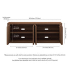 Hudson&Canal Vance Rectangular TV Stand for TV's up to 78" - Satin Walnut-Features easy assembly