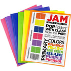 JAM Paper Plastic 2 Pocket School POP Folders - Assorted Primary Colours - 12 Pack-Size: 9.5 x 11.5 inches | Easily fits 8.5" x 11" documents