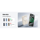 UGREEN Mini Magnetic Wireless 20W 10,000 mAh Power Bank - White-Overall Dimensions: 4.2"H x 2.7"W x 0.5"D