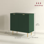 HOMCOM 31.5" L Sideboard Buffet Cabinet - Green-Versatile as sideboard, bathroom, or entryway cabinet