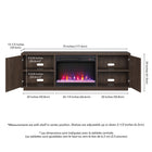 Hudson&Canal Hanson TV Stand with 26" Crystal Fireplace for TV's up to 75" - Alder Brown-8