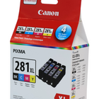 Canon CL-281XL Original Ink Cartridge Value Pack - High Yield - Black/Colour Combo Pack-Combined Genuine PGI-280  Ink Cartridges for full colour printing