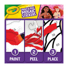 Crayola Paint & Peel Mosaic Stickers Kit - Disney Princess-PAINTBRUSH INCLUDED: This kids art kit includes an easy-grip paintbrush, specifically designed for tiny hands to hold and create with ease