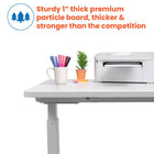 Motionwise M1 Series Height Adjustable Electric Sit Stand Desk - 48" x 24" - Home Office Desk with Single Wooden Desktop - White-TAA & BIFMA Certified: Built to meet government and industry standards, making it the perfect addition for government offices, startups, and corporate environments