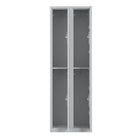 Ceha RH Series 2-Tier Locker with Louver Vents and Recessed handle - Bank of 2 - Light Grey-Ideal for gyms, schools, industrial facilities, and employee change rooms