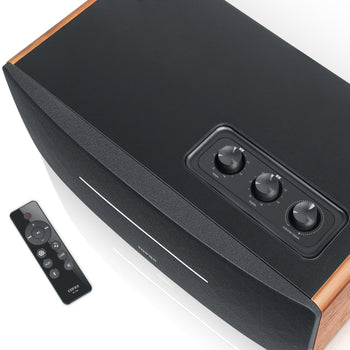 Edifier D12 Integrated Bluetooth Desktop Stereo Speaker - Brown