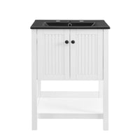 Modway Steam 24" Bathroom Vanity - White/Black-Modern Bathroom Vanity