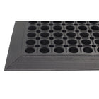 Edgewood Competitor Series Heavy Duty Open Top Anti-Fatigue Mat - 3' W x 5' L x 7/8" D - Black-Natural Rubber  