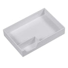 JAM Paper Stackable Office Desk Deluxe Organizer Set - 1 Top Tray, 2 Letter Trays, & 1 Pen Holder - White-Stacked Paper Trays Size: 9.75 Inches Wide x 12.5 Inches Long x 6 Inches Tall | Pen Cup Size: 2 3/4" x 2 3/4” x 3 7/8"