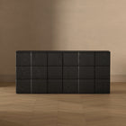 Manhattan Comfort Clive 72" Mid-Century Modern 6-Drawer Double Dresser - Black & Gold-Home Assembly Required (All Hardware Included)
