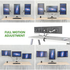 ShoppingAll Adjustable Triple Gas Spring Monitor Desk Mount - White-6