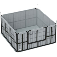 PawHut Dog Whelping Box for Medium/Large Dogs - 48" L x 48" W x 23,6" H-Four panels, convert from a whelping box to a pet playpen