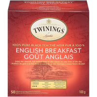 Twinings of London English Breakfast Enveloped Tea Bag - 50 Pack-Black Tea - Full-body strength