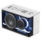 Edifier QD25 BT Hi-Res Audio Dynamic Sound 25W RMS Portable Speaker with Splendid Light and TWS Pairing - White-Hi-res audio certified: With support for high-resolution audio up to 24-bit/96kHz, the QD25 ensures precise reproduction of every musical detail, streamed effortlessly through its USB-C port