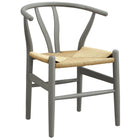 Modway Amish 29" Wood Dining Chair - Light Grey-Elm Wood Dining Chair