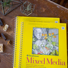 Strathmore 300 Series Mixed Media Pads, 9" x 12", 40 Sheets-Sheets are micro-perforated and are actual size when removed at micro-perforation
