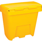Rmp Maintenance Products Salt & Sand Container with Hasp - Yellow - 21" H x 27" W x 26" D - 4.24 cu ft-Built-in pockets for forklifts allow the bins to be moved without emptying them