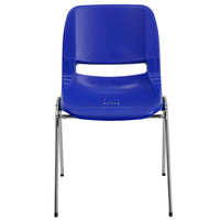Flash Furniture HERCULES Ergonomic Shell Stack Chair with Chrome Frame - Navy - 5 Pack-Set of 5 Multipurpose Stack Chairs