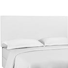 Modway Taylor Upholstered Linen Fabric King and California King Headboard - White-Extra Wide Sturdy Wood Post Legs
