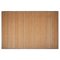 Truu Design Natural and Authentic Checkered Bamboo Floor Mat - 48 x 72 inches - Beige-Measurement: 72"L x 48"H in dimensions