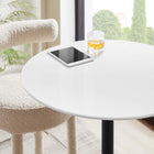 Modway Lippa 28" Round Wood Bar Table - Black White-Seats 2
