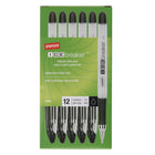 Staples Icebreaker Ballpoint Pens - 1.0 mm - Black - 12 Pack-Medium, 1.0 mm tip