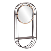 Zuo Saroni Mirror Shelf - Antique Grey-Hangs vertically only