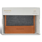 Champs Denim Leather Cardholder - Tan/Black-Bill compartment
