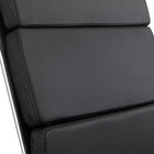 Plata Import Paco Office Chair PU Leather High Back Foam Metal Frame - Black-Fixed Arms