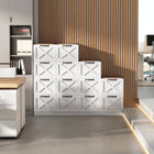HOMCOM 2-Drawer Letter/A4 Filing Cabinet - White-Melamine surface is scratch-resistant and incredibly easy to clean
