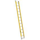 Featherlite 6100 Series 12' Single Section Straight Fiberglass Ladder-Nominal Height: 12'