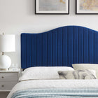 Modway Brielle Channel Tufted Performance Velvet King/California King Headboard - Navy-3 Mounting Positions