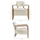 Modway Zinnia Linen Blend Accent Chair - Ivory-Dense Foam Cushioning