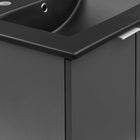 Modway Maybelle 24" Wall-Mount Bathroom Vanity - Grey/Black-Wall-Mount Design