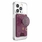PopSockets PopWallet+ For MagSafe with Adapter Celestial - Mauve-Holds up to 3 cards; 6 business cards
