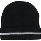 Zenith Safety Products Knit Hat with Silver Reflective Stripe - One Size - Black - 10 Pack-One size fits all