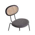 Manhattan Comfort Jardin 19.09" Industry Chic Upholstered Dining Chair - Black and Grey - Set of 4-10