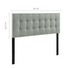 Modway Lily Upholstered Fabric Full Headboard - Grey-Fits full size beds