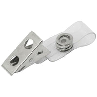 Merangue Badge Clips With Strap - 100 Pack-ID Badge clip with vinyl strap