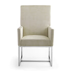 Manhattan Comfort Element 23.74" Modern Velvet Upholstered Dining Chair - Champagne-Tight Back Design