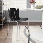 Modway Flare Dining Side Chair - Black-Molded Plastic Seat and Back