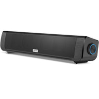 Delton SB200 20-Watt Wired/Wireless Soundbar Computer Speaker - Black-Features high-fidelity sound that reproduces audio with exceptional clarity and depth.
