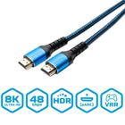 BlueDiamond Premium HDMI 8K Ultra HD Cable - 3' - Blue - 2 Pack-Full 48 Gbps bandwidth and Dynamic HDR allow for HDMI 2.1 exclusive features such as 8K at 60 fps and 4K at 120 fps
