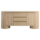 Modway Duval 71" Rounded Sideboard Storage Cabinet - Hickory Frost-Adjustable Shelves